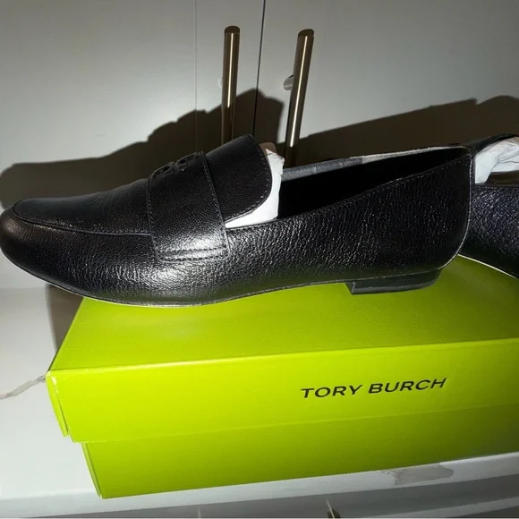 Tory Burch Women's Black Leather Loafers - Picture 6 of 8